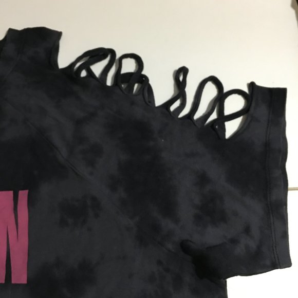 Torrid Soundgarden Gray/Black Tie-Dye Slashed Tee Shirt Plus Size 2 2X - Picture 3 of 8